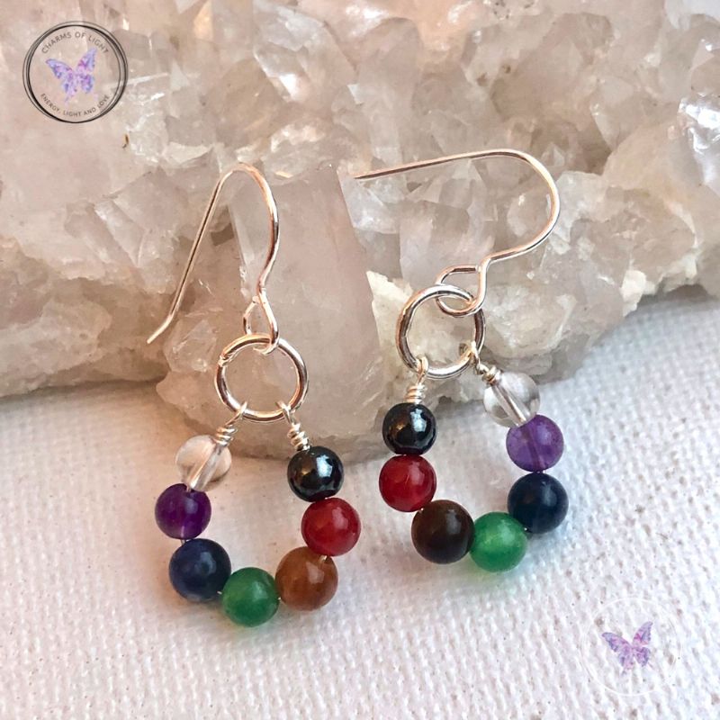 Chakra Hoop Earrings